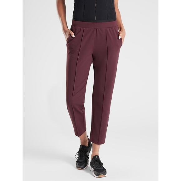 Athleta Venice Pintuck Pull On Pants Antique Burgundy Women’s Size XL - Picture 1 of 13